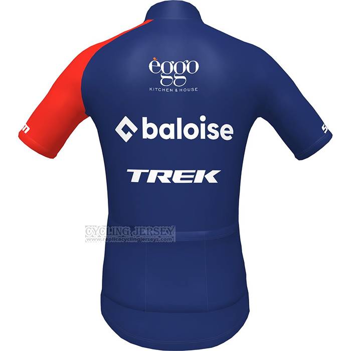 2023 Cycling Jersey Trek Blue Red Short Sleeve And Bib Short